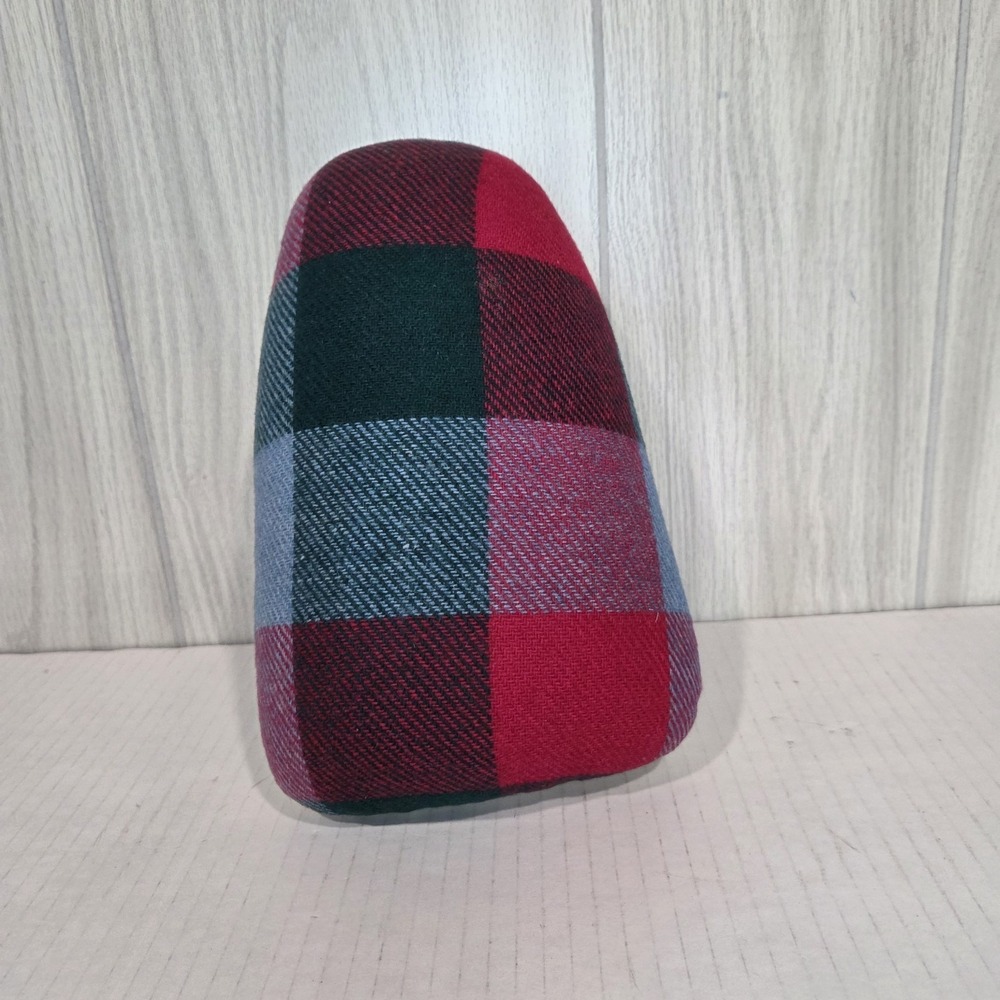 Vintage Dritz Dressmaker's Ham Red Blue Plaid  Wool - Tailor's Pressing Ham